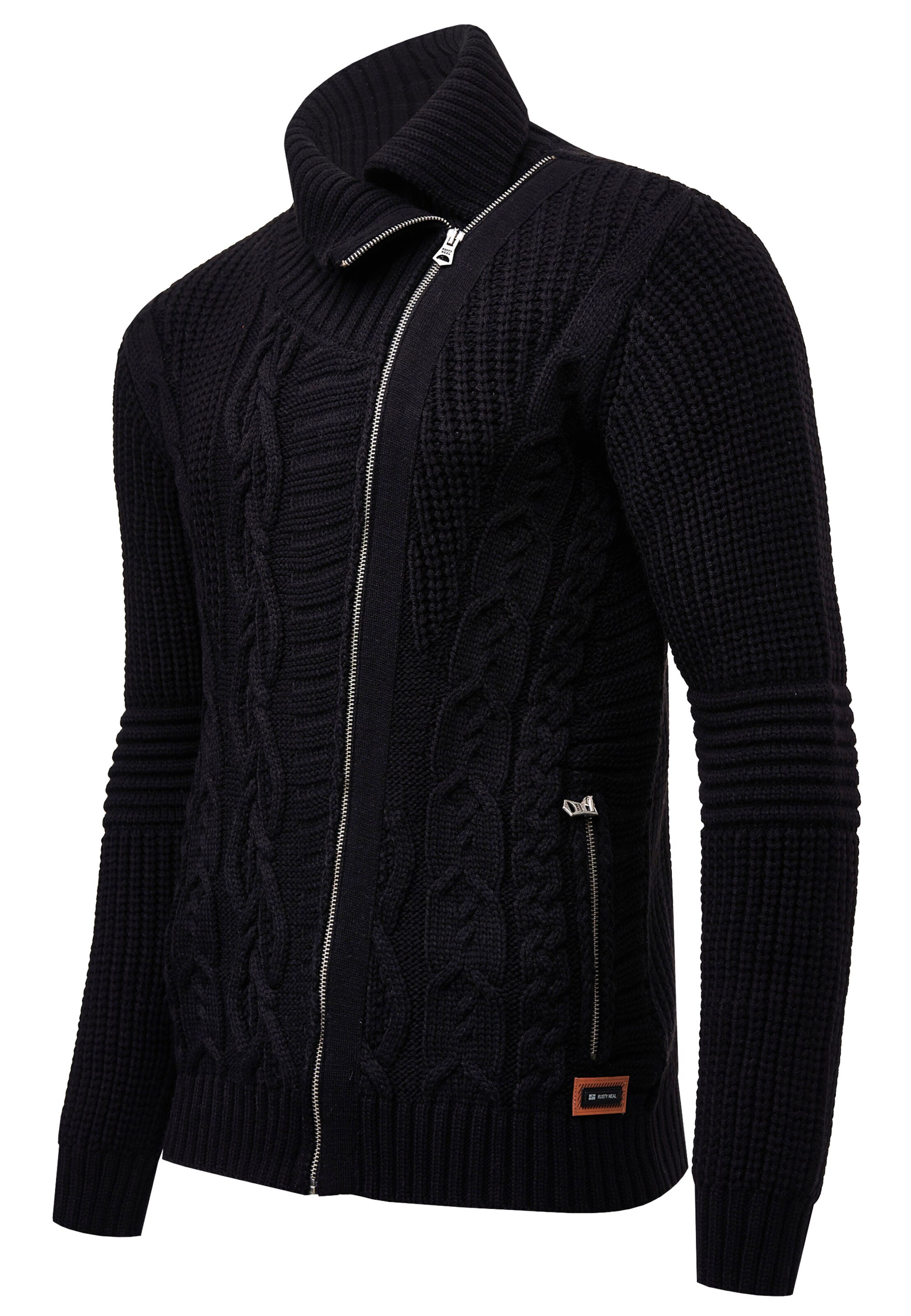 Rusty Neal Knit cardigan in Black