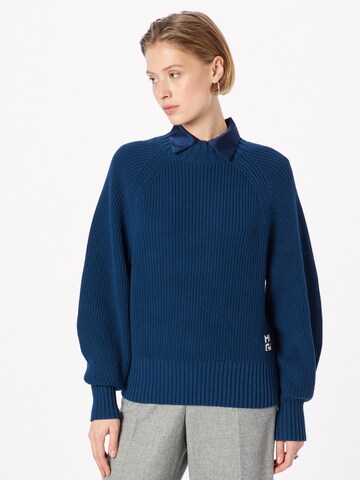 HUGO Sweater 'Sorgana' in Blue: front
