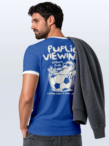 Neverless Shirt 'Public Viewing' in Blue