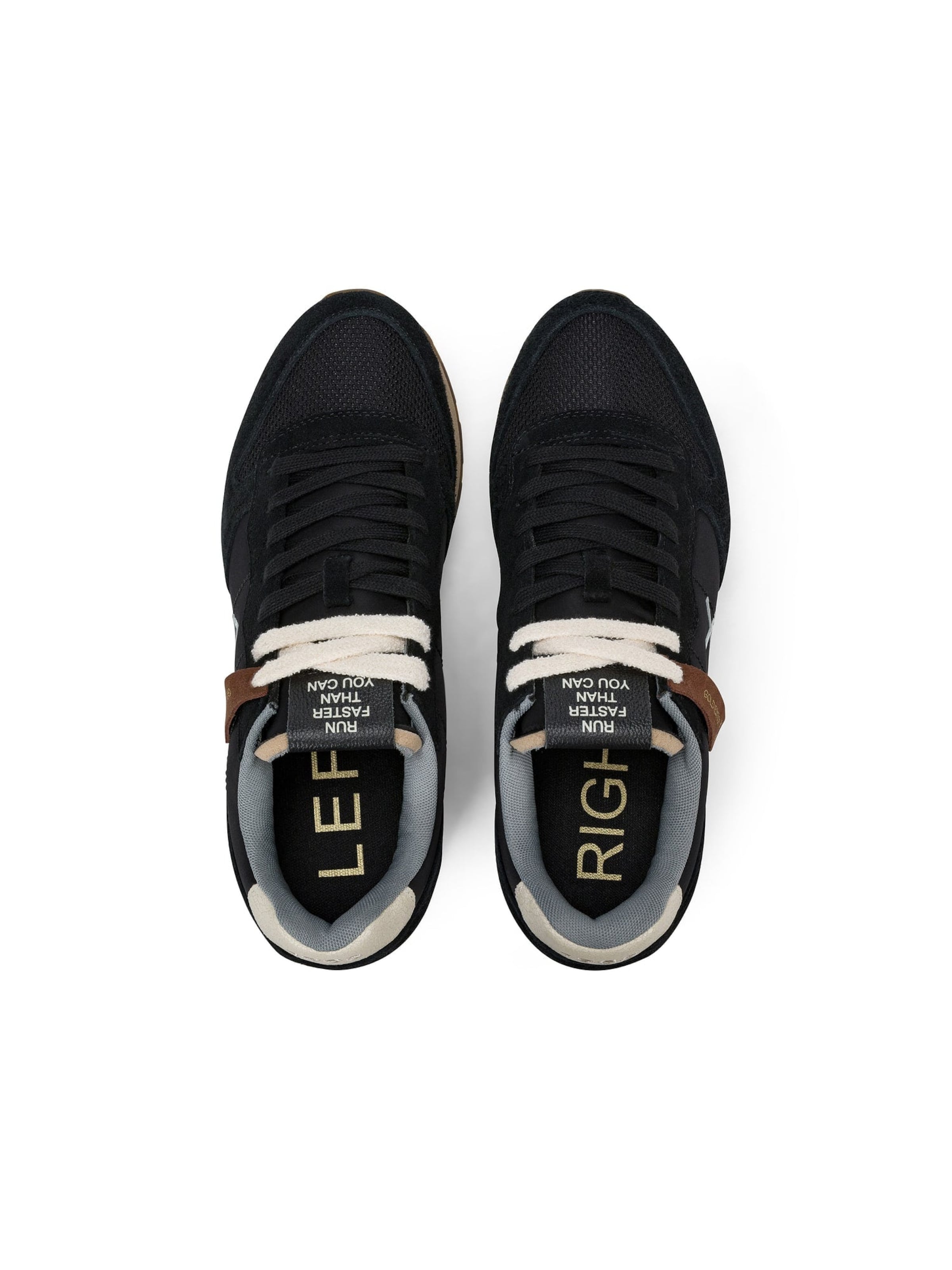 SUN68 Sneakers laag 'Men's Tom Vintage Nylon and Suede Sneaker' in Zwart