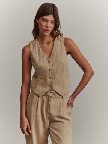 Gilet da completo 'Marle' di ABOUT YOU x Marie von Behrens in beige: frontale