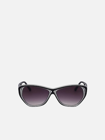 Occhiali da sole 'Karl Lagerfeld KL6103S Black white 58/13/140 Women Sunglasses' di Karl Lagerfeld in nero: frontale