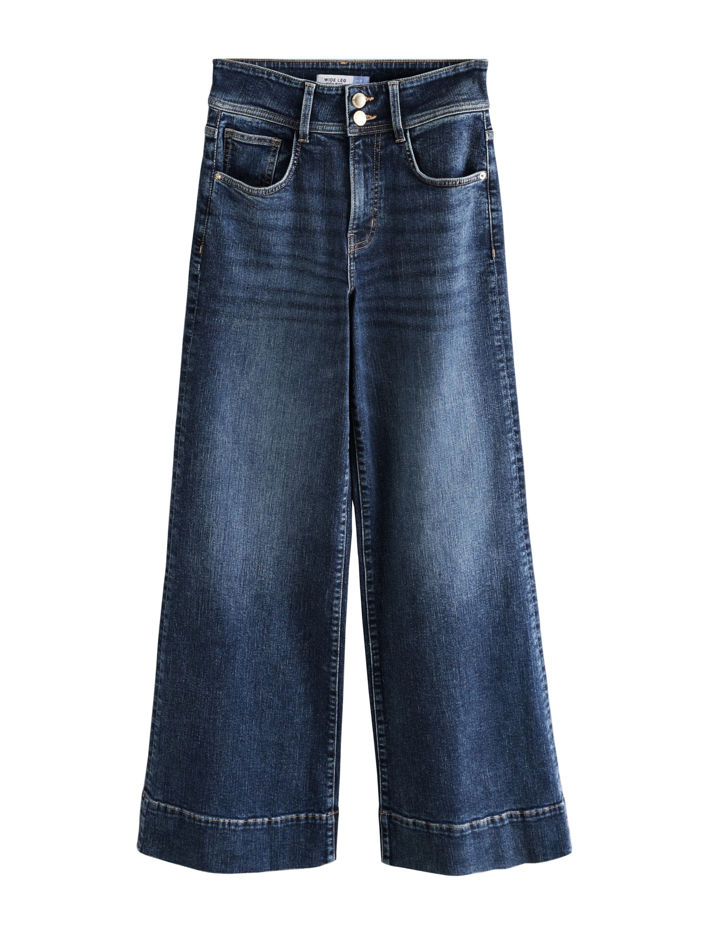 Next Wide leg Τζιν σε μπλε: μπροστά