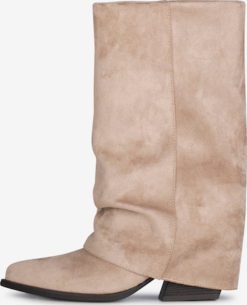 Boots POSH by Poelman en beige : devant