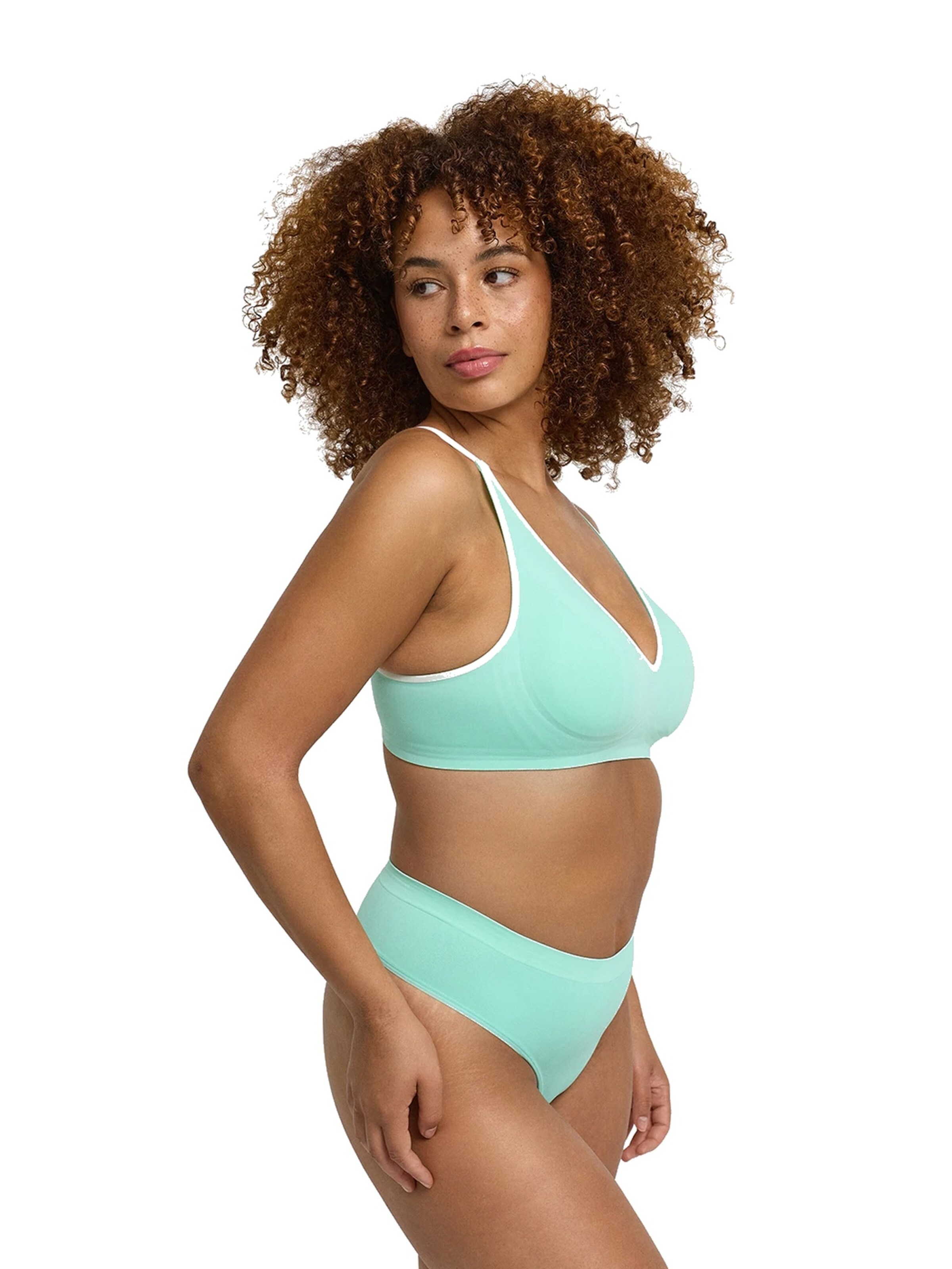 cfab (formerly creamy fabrics) - Push-up Sujetador 'Lined Comfort Push-Up BH' en verde: frente