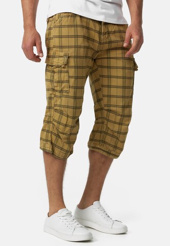 INDICODE JEANS Regular Cargo Pants 'Nicolas' in Beige