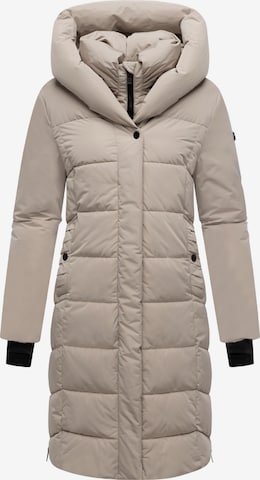 NAVAHOO Χειμερινό παλτό 'Laubzauber 14' σε μπεζ: μπροστά