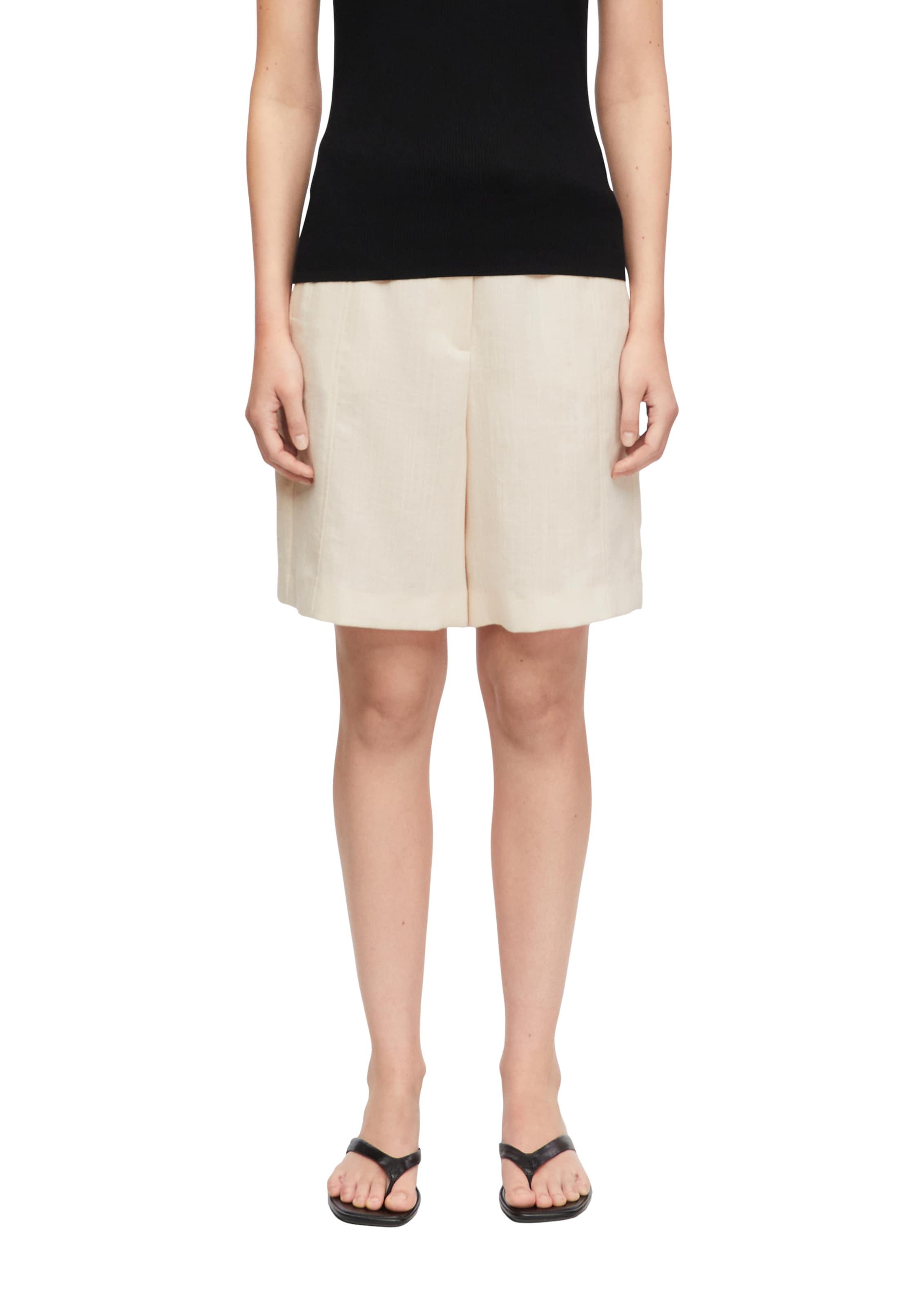 COMMA Loosefit Shorts in Beige: Vorderseite