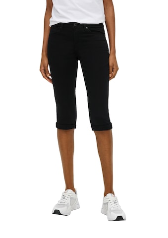 QS Slim fit Jeans in Black: front