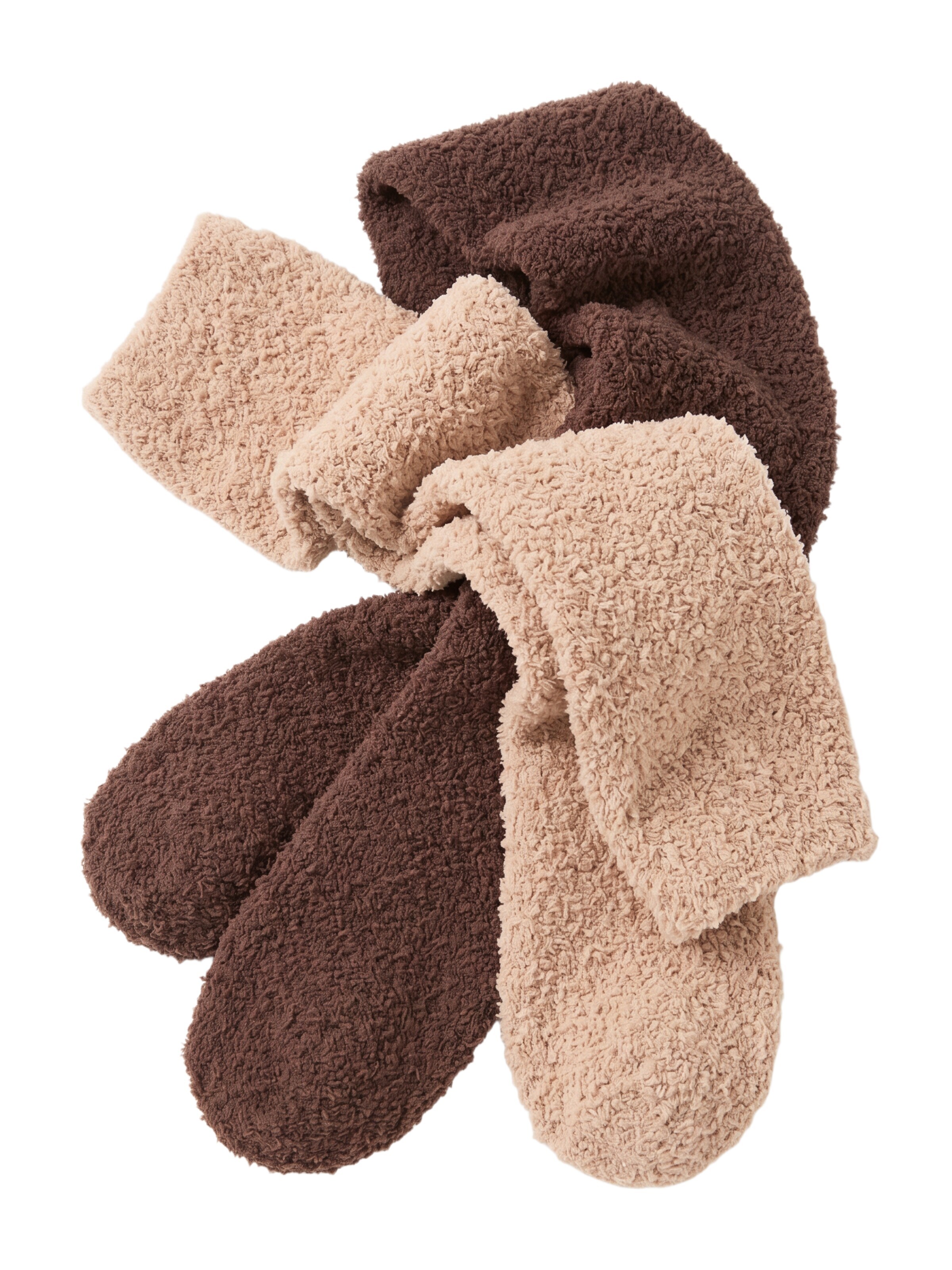 BONVERANO Over the Knee Socks in Brown