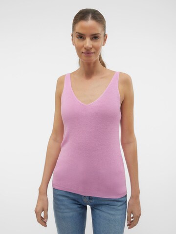 VERO MODA Gebreide top 'NEW LEX SUN' in Roze: voorkant