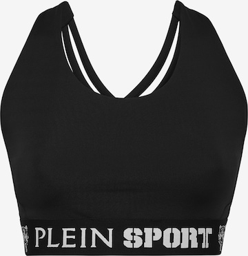 Bustier Haut de sport Plein Sport en noir : devant