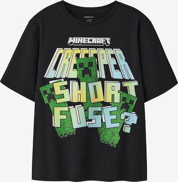 T-Shirt 'Minecraft' NAME IT en noir : devant