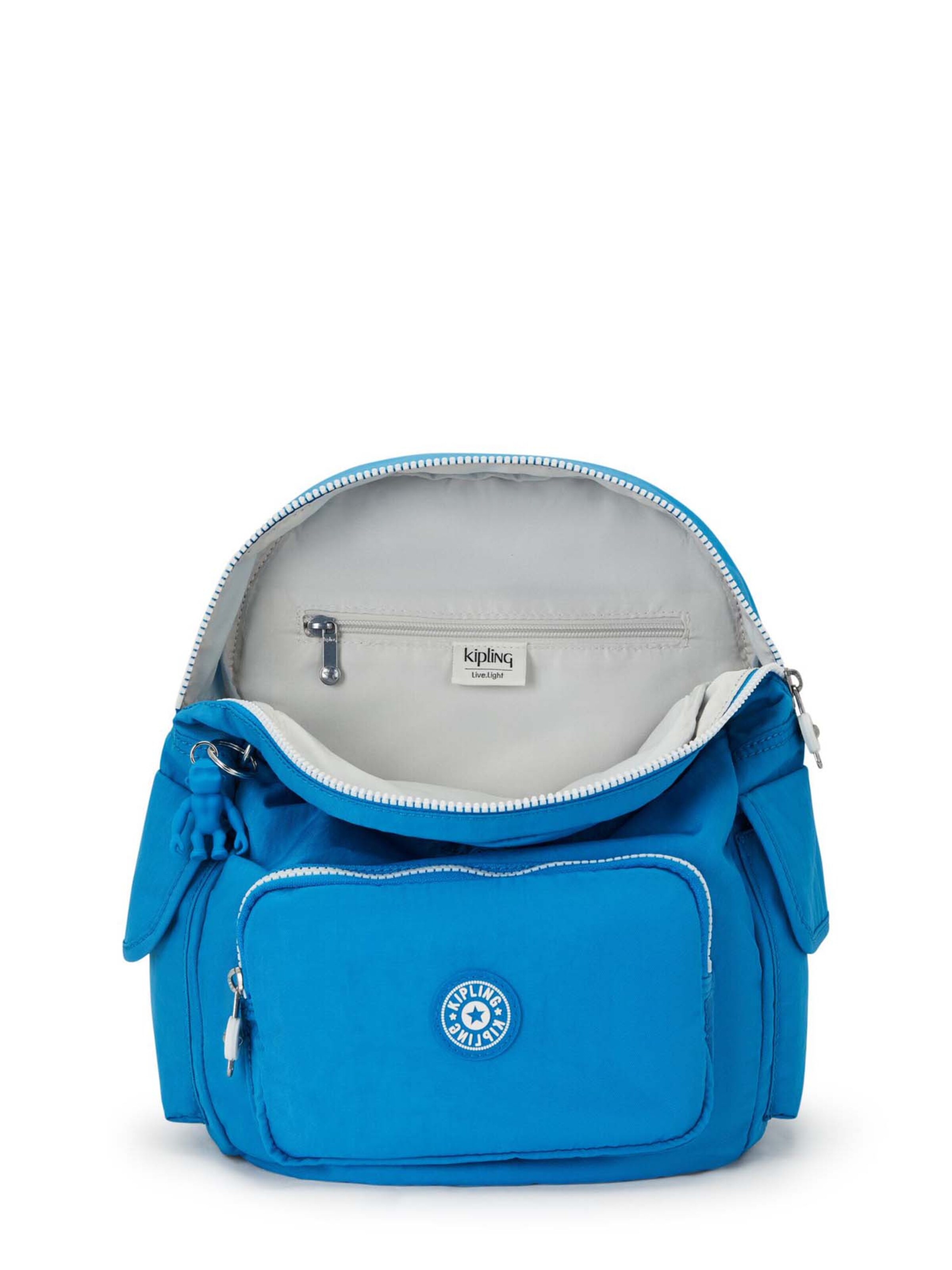 Kipling light blue on sale backpack