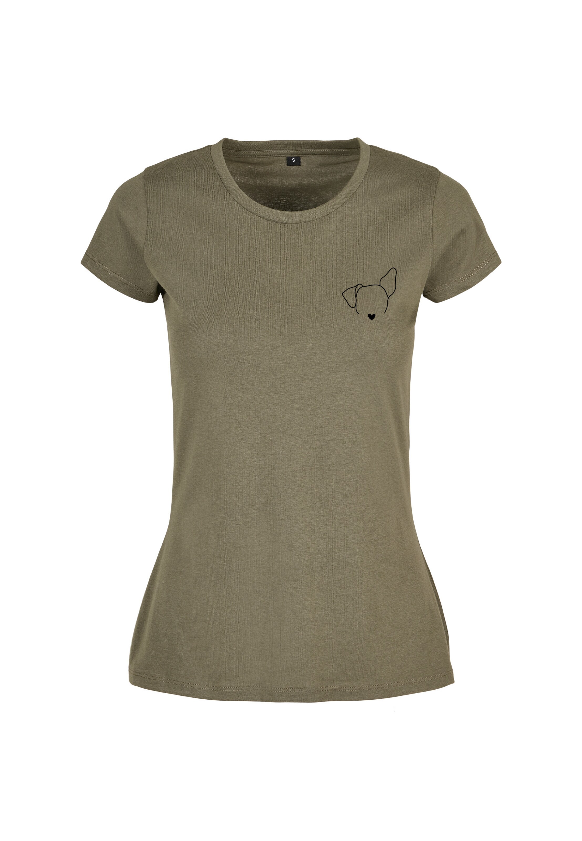 Urban Classics Shirt 'Dog Basic' in Grün: Vorderseite
