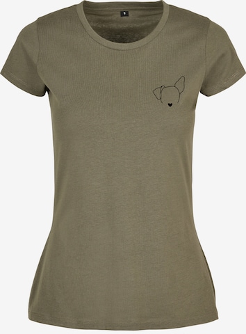 Urban Classics Shirt 'Dog Basic' in Grün: Vorderseite
