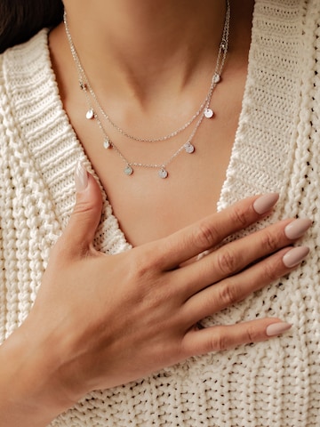 Hey Happiness Kette 'Texture'‌‌‌‌‌‌‌ in Silber: Vorderseite