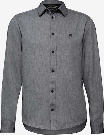 Street One MEN Regular Fit Hemd in Schwarz: Vorderseite