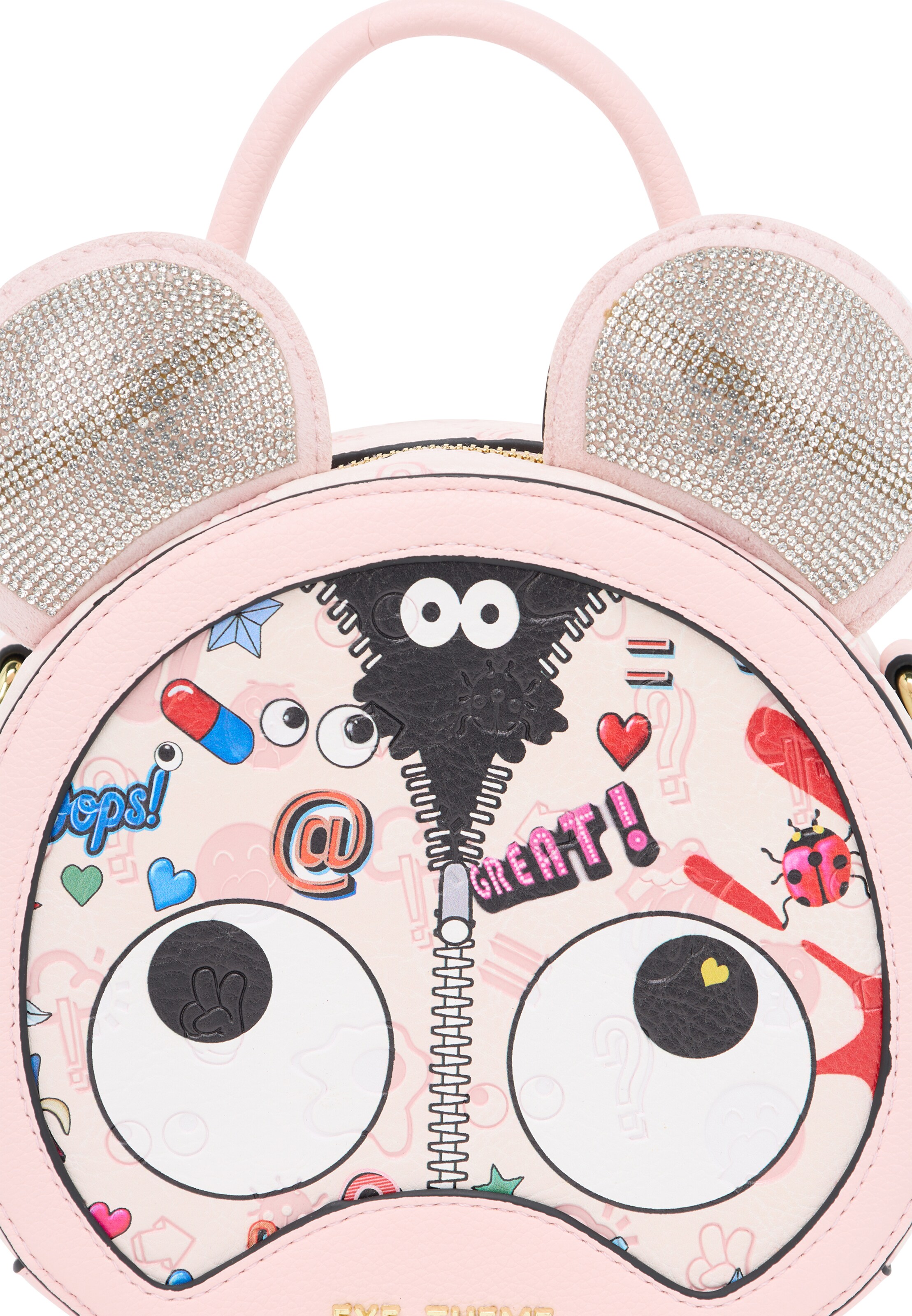 MYMO Τσάντα χειρός 'Pop Eyetheme' σε ροζ