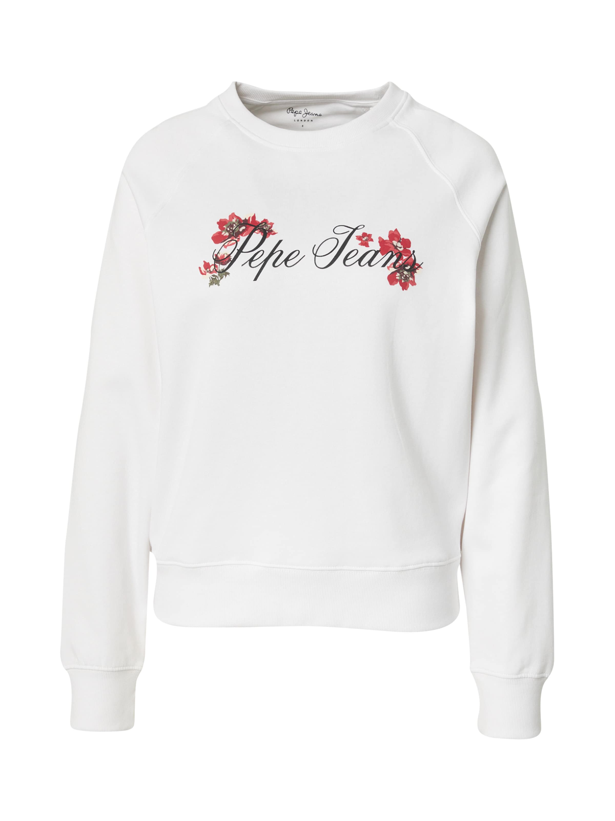 Pepe Jeans Суичър в бяло: отпред
