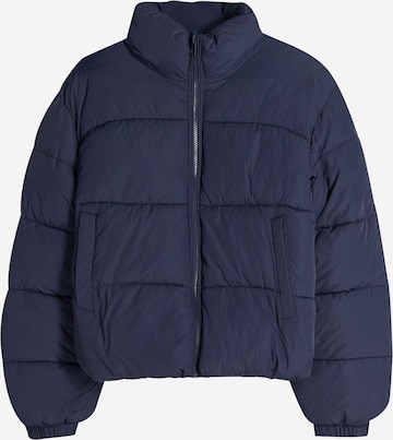 Bershka Зимно яке в синьо: отпред