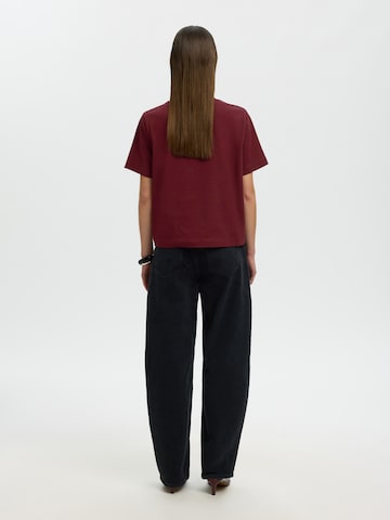 SELECTED T-Shirt 'SLFEssential' in Rot