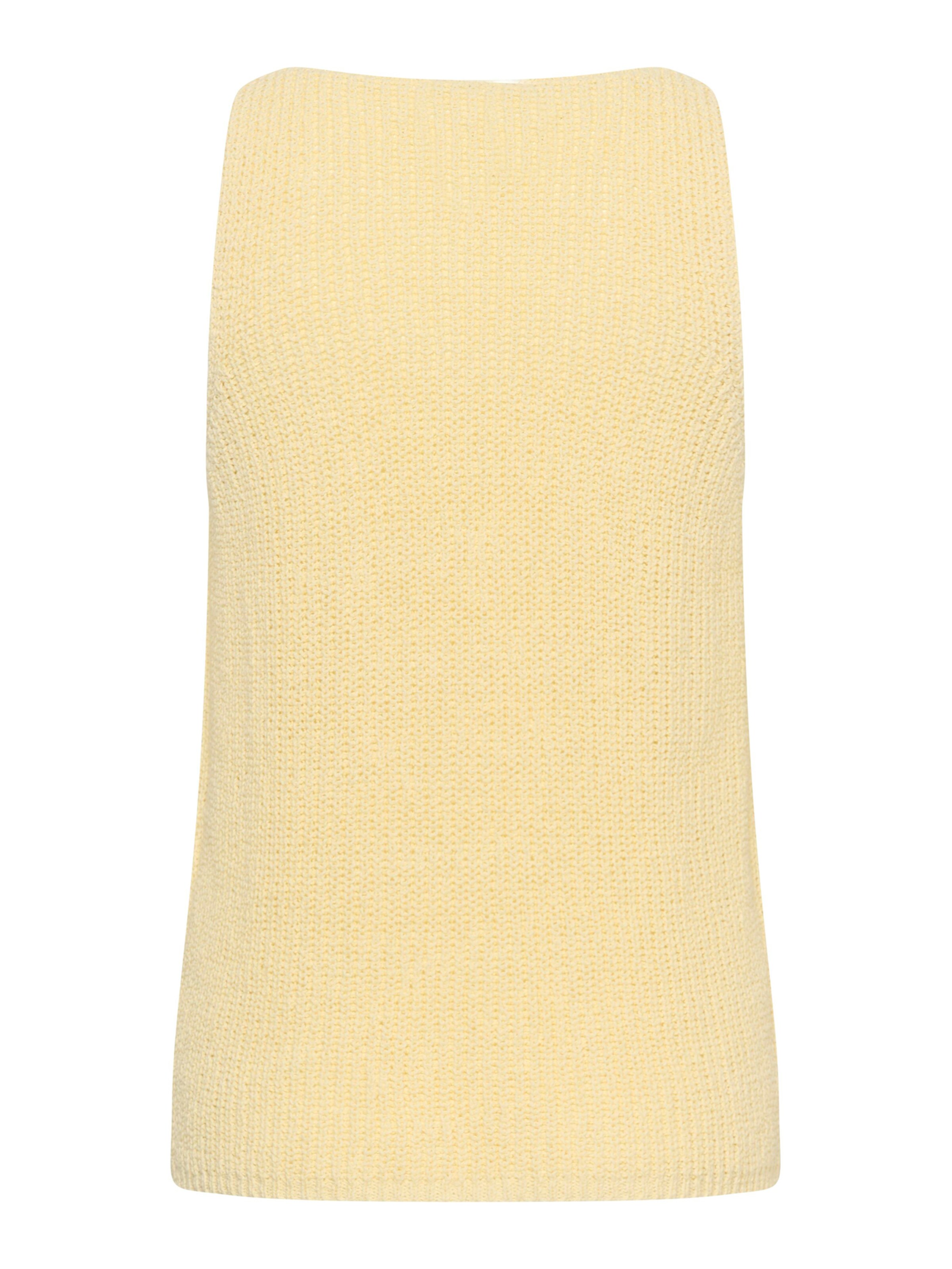 My Essential Wardrobe Плетен топ 'DivaMW' в жълто