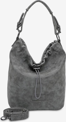 Fritzi aus Preußen Shoulder Bag 'Poppi' in Grey: front