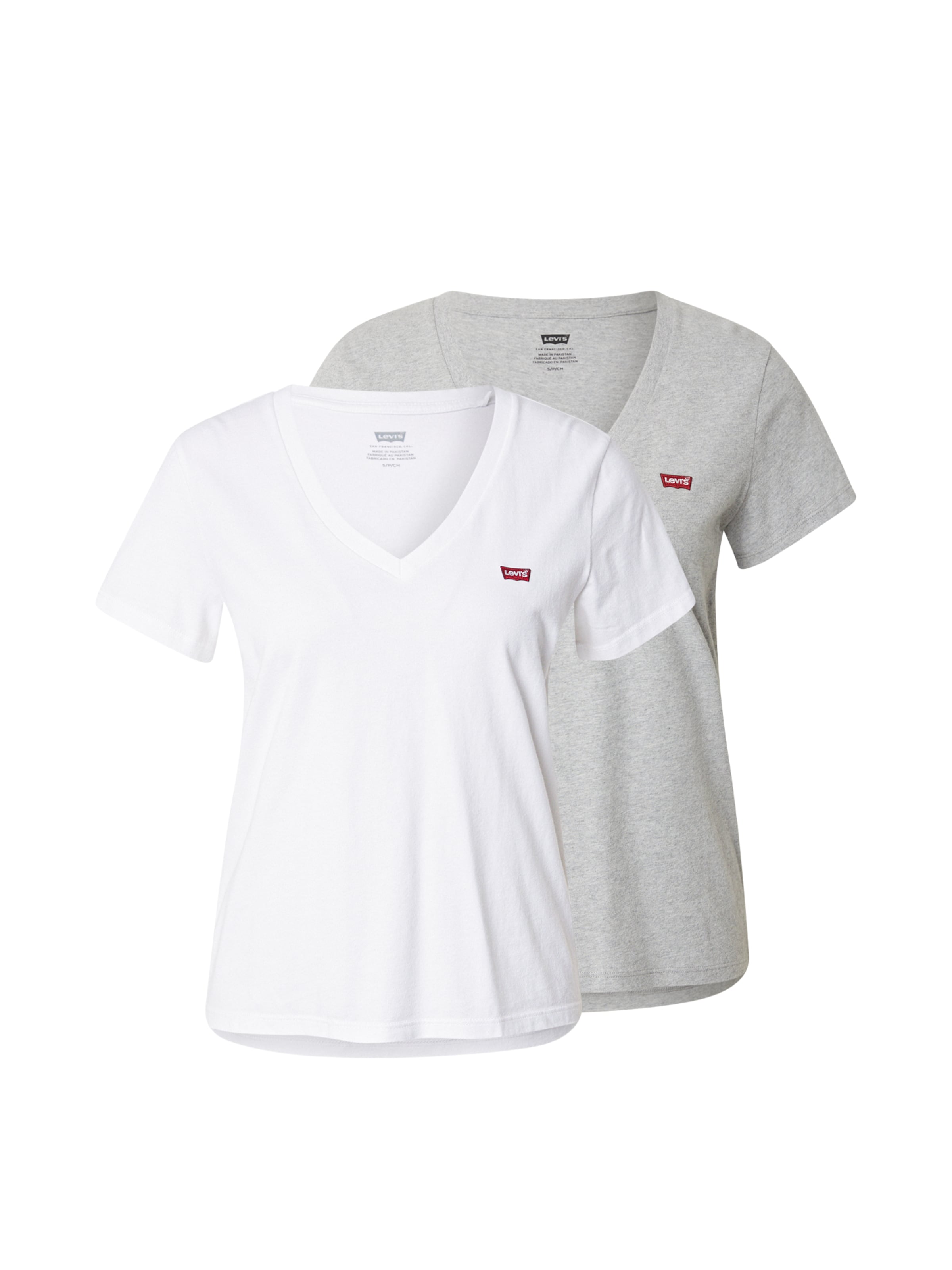 pelēks LEVI'S ® T-Krekls 'Perfect V-Neck Tee (2-Pack)': no priekšpuses