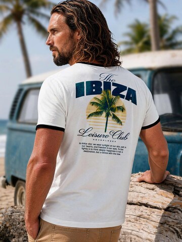 Neverless Shirt 'Ibiza Leisure Club' in White
