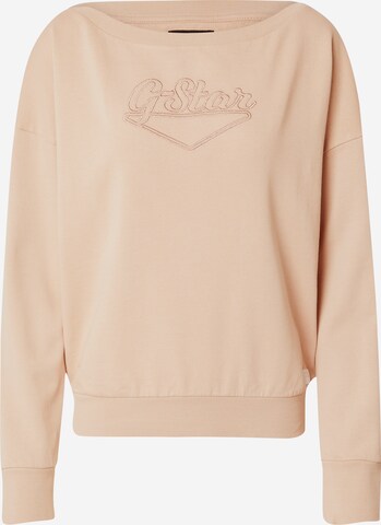 Sweat-shirt G-Star RAW en beige : devant