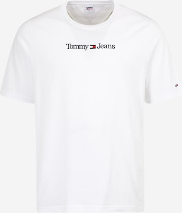 Tommy Jeans Plus قميص بلون أبيض: الأمام