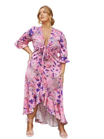 Chi Chi Curve - Vestido em rosa: frente