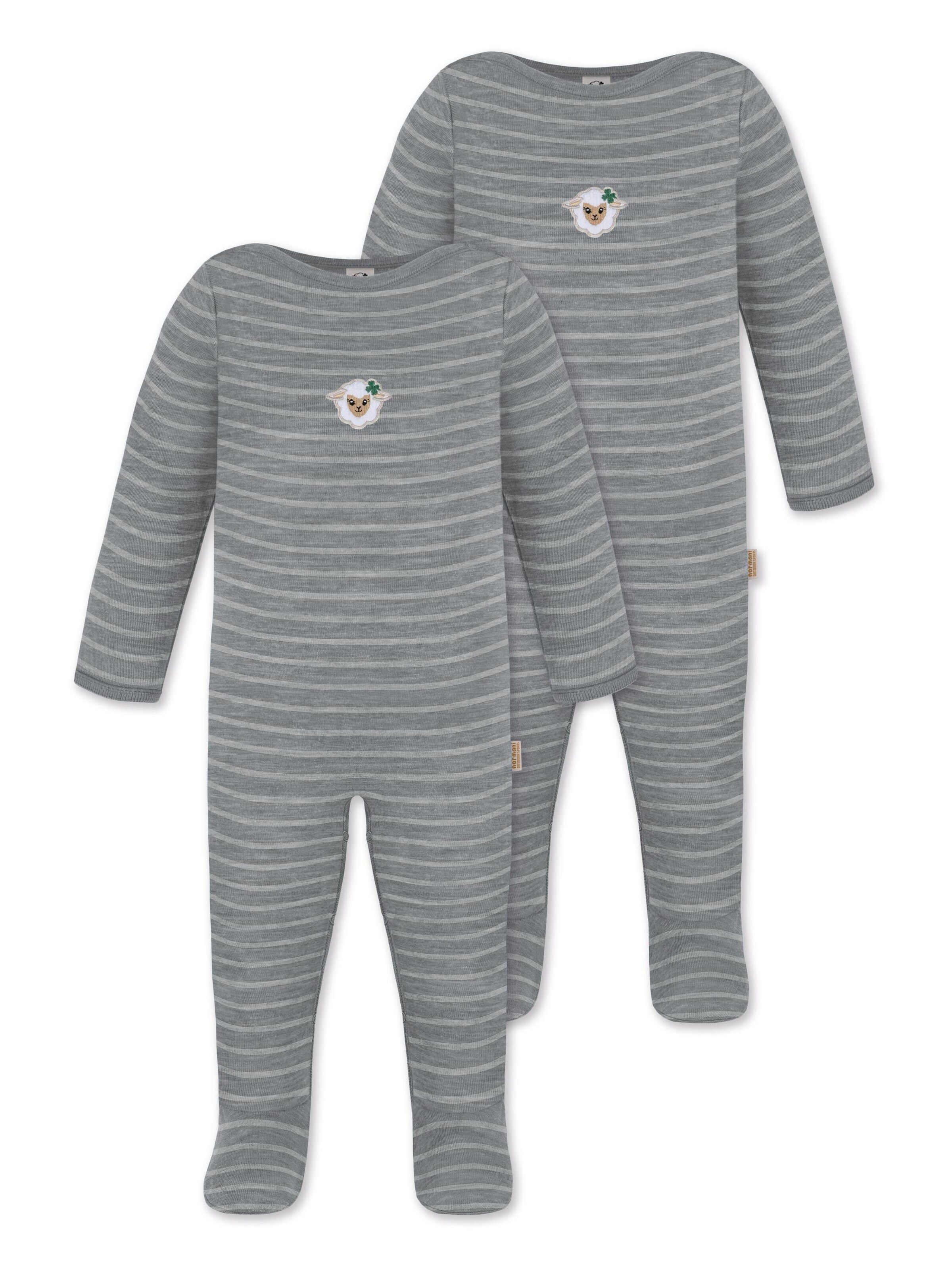 Barboteuse / body 'Levin' normani en gris : devant