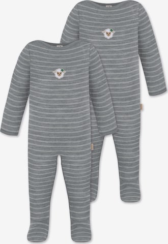 normani Strampler 'Levin' in Grau: Vorderseite