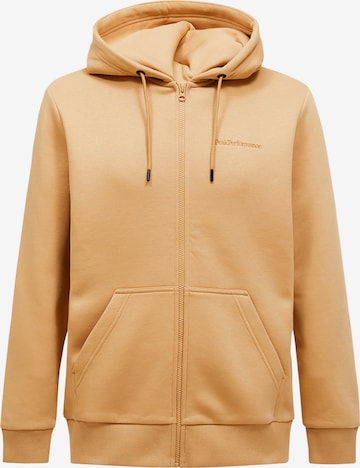 PEAK PERFORMANCE Sweatshirt in Bruin: voorkant