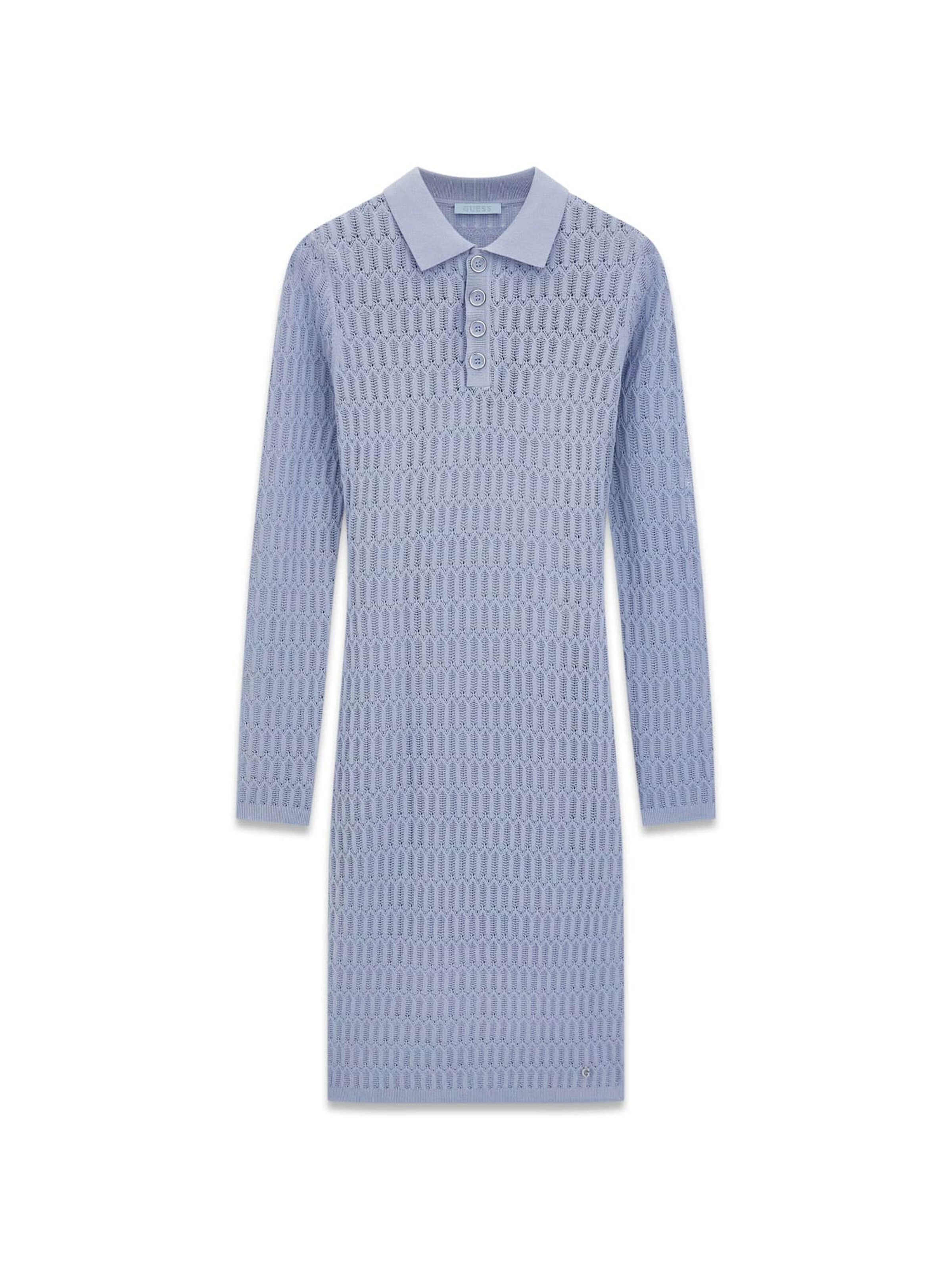 GUESS Guess Gestricktes Mini dress in Blau: Vorderseite