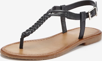 VIVANCE Zehentrenner in Schwarz: Vorderseite