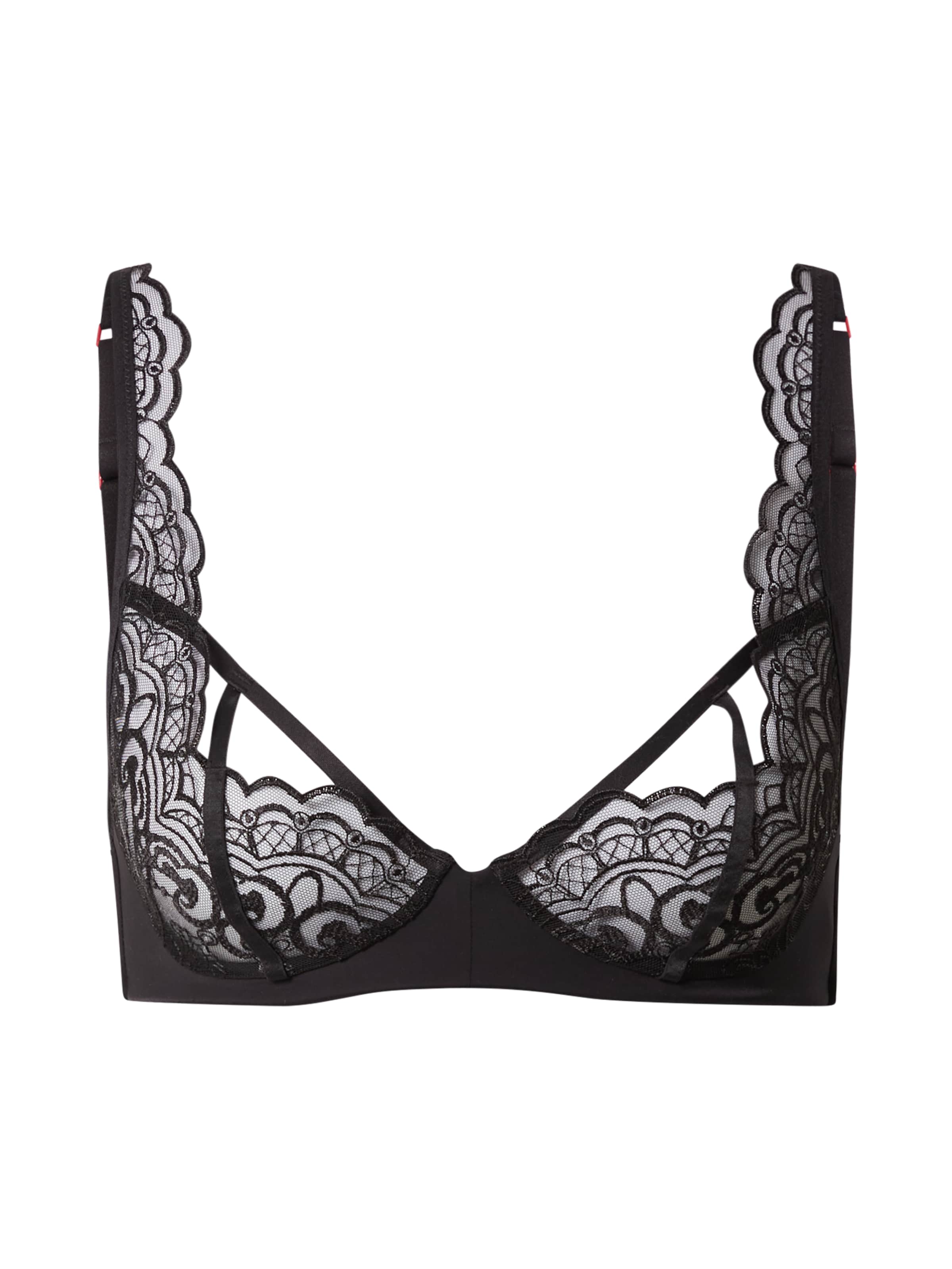 Sutien de tricou Sutien de la Scandale éco-lingerie pe negru: față