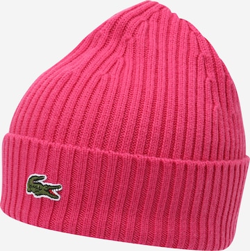 Bonnet LACOSTE en rose : devant