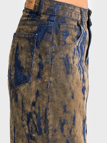 Jupe 'Midi Denim Skirt' IT'S BASIC en bleu