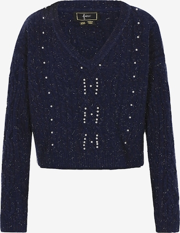 faina - Pullover em azul: frente