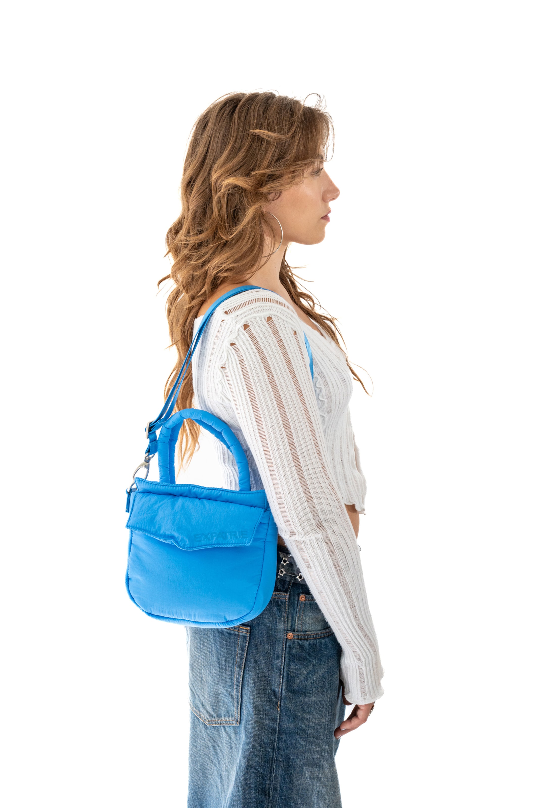 Expatrié Käekott 'Poppy', värv sinine: eest vaates