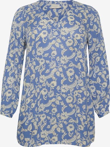 KAFFE CURVE Tunic 'Ami' in Blue: front