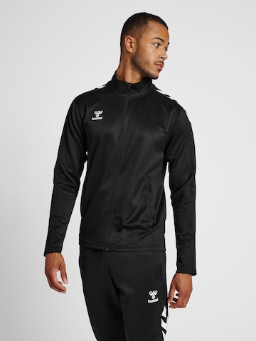 Hummel Αθλητική ζακέτα φούτερ σε μαύρο: μπροστά