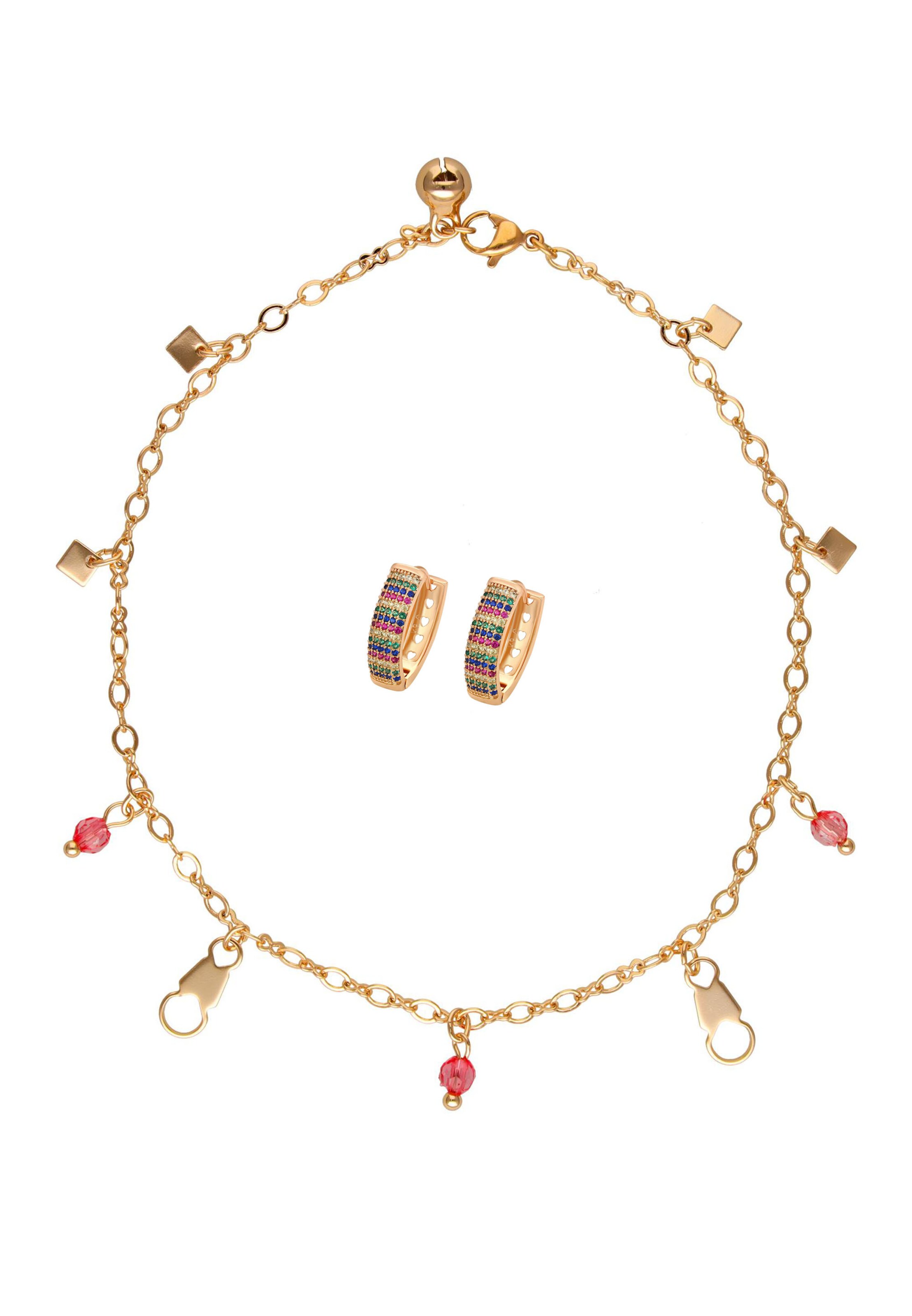 faina Jewelry Set in Gold: front