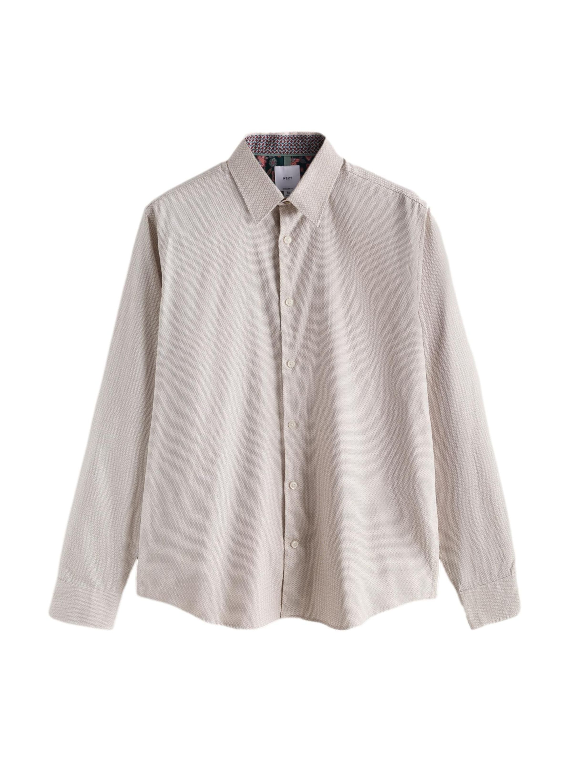 Next Button Up Shirt in Beige: front