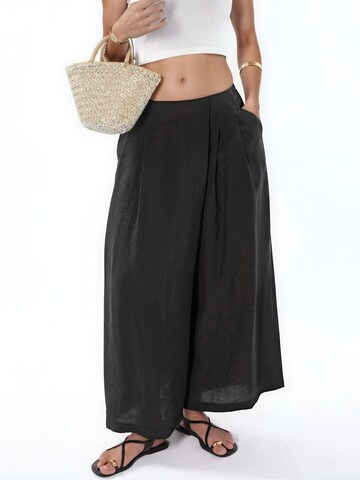 Wide leg Pantaloni di Hiccup in nero: frontale