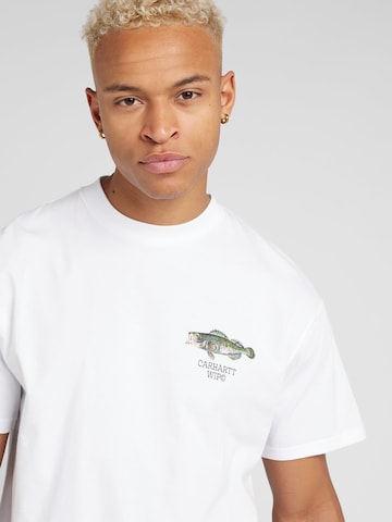 Carhartt WIP T-shirt 'Fish' i vit