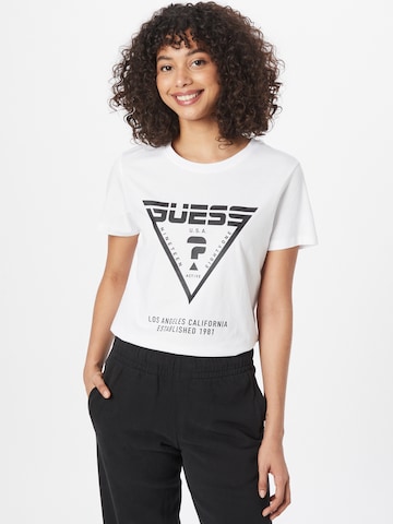 GUESS - Camiseta funcional 'CAMRYN' en blanco: frente